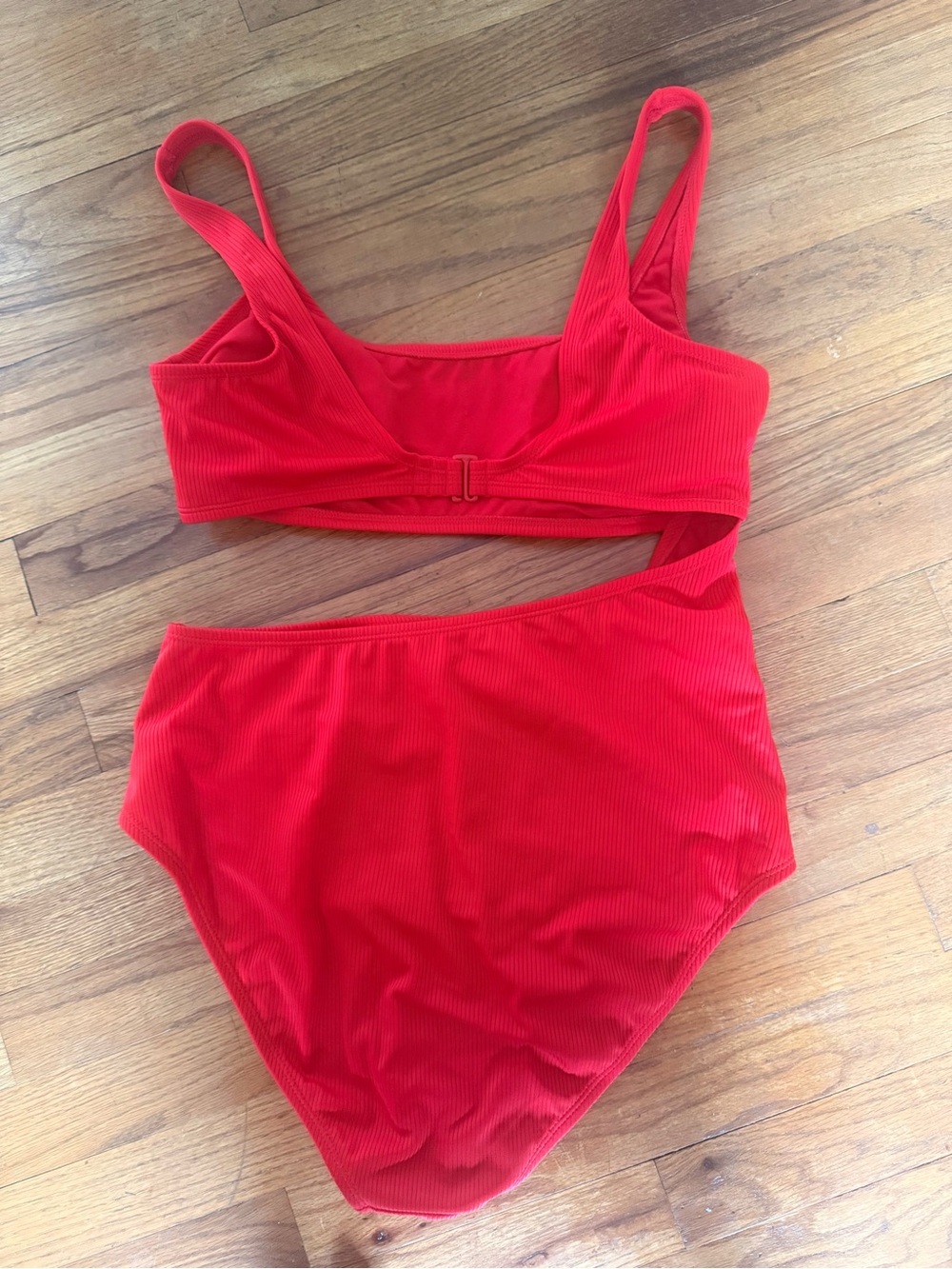 Kona Sol Red Cutout One-Piece Swimsuit - Picture 2 of 4